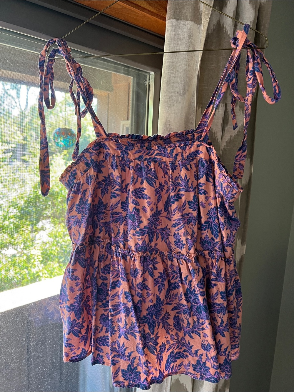 Universal Thread Pink Floral Tie-Strap Camisole